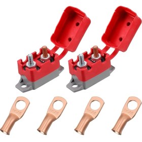 Resim Guangdong Spirit 2 Adet Dc 12V-24V Kapak Civatalı Otomatik Devre Kesici ve 4 Adet Tel Pabucu, Kullanıma Uygunşarj Cihazları 