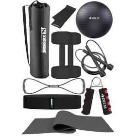 Resim 9 Parçalı Pilates Ve Fitness Seti Pilates Minderi, Dambıl, Squat Band Ve Daha Fazlası 
