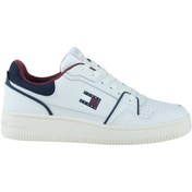 Resim Tommy Hilfiger Fine Cleat Retro Erkek Beyaz Spor Ayakkabı Em0em01612-0gz Mavi 