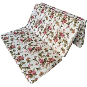 Resim Çift Kişilik Katlanır Yer Yatağı Ve Sünger Yatak Katlanır Minder Yatak 120x195x8 Cm-ingiliz Gülü 