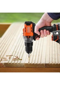 Resim Black+Decker BCD383D1XK-QW 18V 1 Battery Hammer Drill Kitbox 1AM Set 
