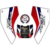 Resim GP Kompozit Honda Africa Twin CRF1100L Adventure 2020-2023 Uyumlu Tank Pad Seti Beyaz 