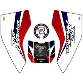 Resim GP Kompozit Honda Africa Twin CRF1100L Adventure 2020-2023 Uyumlu Tank Pad Seti Beyaz 