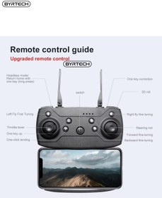 Resim BYRTECH Kameralı Drone Engel Sensörlü Katlanabilir - E99 Pro FPV Yayın, Çantalı, Şarj Edilebilir Bataryalı 