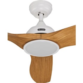 Resim Alsanfan Dicle Beyaz Motorlu Krem Rengi Kanatlı Aydınlatmalı Uzaktan Kumandalı 132CM Tavan Vantilatörü 