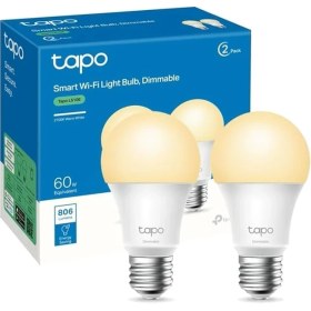 Resim Tp-Link L510E 2-Pack , Ayarlanabilir Akıllı Wi-Fi Ampulü, 806 Lümen, E27 Duy, 8,3W, Enerji Tasarrufu, Amazon Alexa ve Google Home ile Çalışır, Kısılabilir Yumuşak Sıcak Beyaz, Hub Gerekmez 