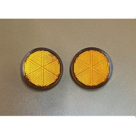 Resim Yuvarlak Sarı Reflektör 2 Adet 6mm Vidalı 