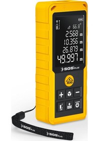 Resim Sgs5425 - 60 Metre Lazer Metre Mesafe Ölçer Pisagor - Alan - Hacim - Mesafe - Otomatik Alçı Ölçümü 