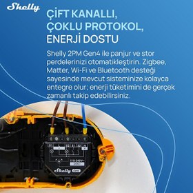Resim Shelly 2PM Gen4 Enerji Ölçümlü 2 Kanallı Akıllı Röle 