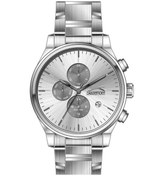 Resim Slazenger Sl.09.2400.2.01 Tüm Fonksiyonları Aktif 10 Atm Suya Dayanıklı Çelik Kordonlu Metalik Renk 