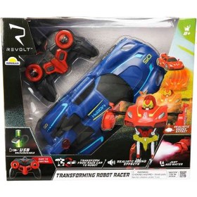 Resim Transforming Robot Racer Uzaktan Kumandalı Sesli Ve Işıklı Robotlar - Mavi Robot 