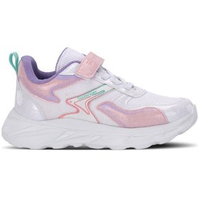 Resim Slazenger Karolıs Kız Çocuk Cırt Cırtlı Beyaz / Pembe Günlük Spor Ayakkabısı Beyaz / Pembe 