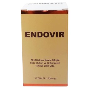 Resim Endovir Aktif Heksoz Korele Bileşik Betaglukoan ve Çinko İçeren Takviye Edici Gıda 1700 mg 30 Tablet 