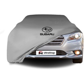 Resim ULTRASHOP Subaru Legacy 6 (2014-) Araba Brandası Kumaş Penye Branda Logolu Gri Oto Branda 