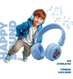Resim Polosmart FS99 Bluetooth 5.4 17 Saat Müzik Aux/tf Kart Destekli Kablosuz Kulak Üstü Kulaklık Mavi 