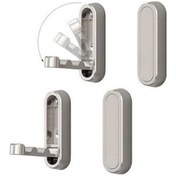 Resim Besthome1 Katlanabilir Duvara Monte Metal Kanca Seti - 4'lü Gümüş Renk, Dayanıklı Paslanmaz Takımı 