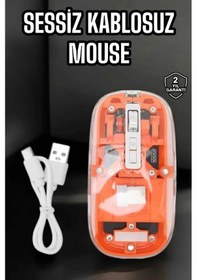 Resim Diğer Kablosuz Mouse Fare 5.0 Bluetooth Bağlantılı Usb Girişli 