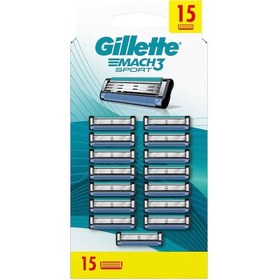 Resim Gillette Mach 3 Sport Yedek Tıraş Bıçağı 15'li 