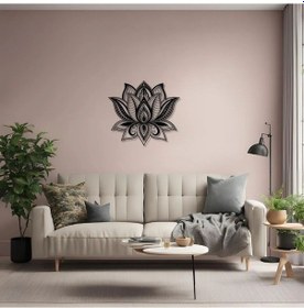Resim Metal Duvar Dekorasyonu Lotus Çiçeği 2 Lotus Flower 2 Metal Duvar Tablosu Mandala 