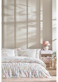 Resim Puffy Rosalin Çift Kişilik Krep Nevresim Takımı - Beyaz Beyaz 