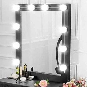 Resim Storemax 10'lu Set Makyaj Aynası Işığı Banyo Yatak Odası Işığı Hoolywood Tarzı LED Makyaj Lambası 3 Farklı Renk Modu Makyaj Odası Işığı Mirror1 
