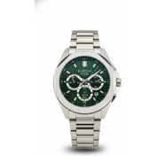 Resim Jg. Polo Club Erkek Kol Saati Gümüş Renk, Yeşil Kadran - Şık Metal Kordon, 2 Yıl Garantili 