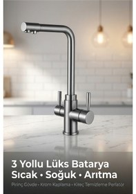 Resim Lüks Üç Yollu Musluk Su Arıtma Cihazı Uyumlu 