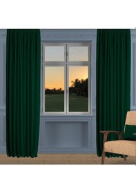 Resim Koyu Yeşil Ada Fon Perde Sık Pile 1'e 3 Pile-koyu Yeşil Koyu Yeşil 