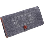 Resim Nintendo Switch İçin Taşınabilir Yumuşak Keçe Çanta Depolama Koruyucu Çanta Koyu Gri 
