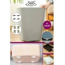 Resim Hane216 Pratik Eşya Kaydırma Aparatı Taşıyıcı Bilyeli Teker 4'lü Set 