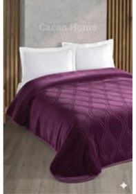 Resim Kristal Tek Kişilik Battaniye 160x220 Cm - Mürdüm Mürdüm 