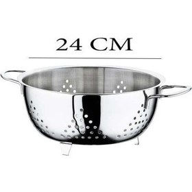 Resim Çelik Süzgeç Ayaklı Paslanmaz Makarna Süzgeci 