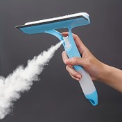 Resim 2'si 1 Arada Çok Fonksiyonlu Temizlik Aleti Sprey Şişesi ile, Çift Taraflı Cam Kazıyıcı Pencereler, Aynalar, Zeminler ve Arabalar için, Evrensel Uyumlu 