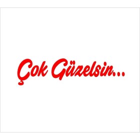 Resim SEÇ Çok Güzelsin Sticker Makyaj Aynası Sticker (8cmX2cm) 