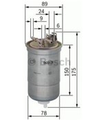 Resim BOSCH 450906267 MAZOT FİLTRESİ POLO CLASSIC CADDY II 96- TRANSPOR 