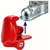 Resim Dashanshop Red Ağır Hizmet Çelik Çekme Kancası Dayanıklı Evrensel Karavan Tekne Römork Kilit Aksesuar 