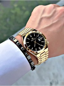 Resim Bentini Takvimli Erkek Kol Saati – Çelik Kordon, 3 ATM Su Geçirmez, 2 Yıl Garantili, Hediye Bileklik 