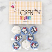Resim Loren Crafts 8'li Kedi Düğme - 1068 