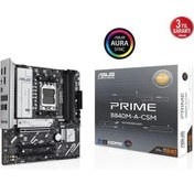 Resim Asus Prıme B840m-a-csm, 4xddr5, 3x M.2, Hdmı, 2x Dp, Type-c, Amd Ryzen 9000 Serisi, Am5 Soket Anakart 
