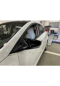 Resim Sts Oto Aksesuar Hyundai Accent Blue Sinyalli Batman Yarasa Ayna Kapağı Piano Black Abs Plastik (01) 