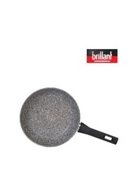 Resim Brillant Lüks Granit 26 Cm Tava Yanmaz Yapışmaz Tava Gri 