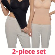 Resim 2 Adet Kadınlar İçin Dikişsiz Çekiçli Kamisol - İç Çamaşırı Gerekmez, Çıkarılabilir Pedler, Kayısı ve Kayısı Renklerinde İnce Katmanlı Üstler + 1/2 Kupa Boyutları, Günlük Giyim için Yumuşak Esnek Kumaş, Düzgün Görünüm Kamizol, Şık Tasarım Kamizol, Pürüzsüz Dokulu Kamizol 