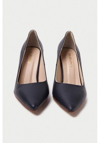 Resim Mubiano Hakiki Deri Mb971-lcv Kadın İnce 9 Cm Topuklu Lacivert Stiletto & Topuklu Ayakkabı Lacivert 