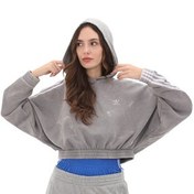 Resim adidas Wash Crop Hood Kadın Sweatshirt Gri 