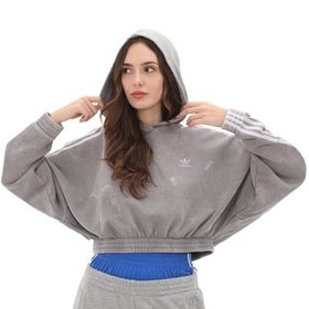Resim adidas Wash Crop Hood Kadın Sweatshirt Gri 