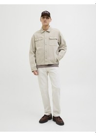 Resim Jack & Jones Jack Jones Mıke Model Rahat Kesim Kot Pantolon 12273537 Ekru 