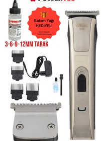 Resim Powertec TR-558 Profesyonel Şarjlı Saç Sakal Ense Vücut Tıraş Makinesi 