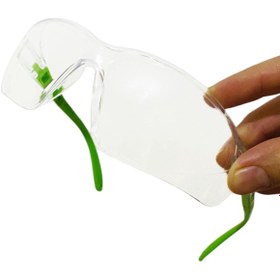 Resim GLASWEN Bisiklet Gözlüğü Motorcu Rüzgar Koruyucu Ayarlanabilir Saplı Uv Koruyuculu Şeffaf Gözlük 