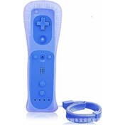 Resim Leezsingwiiu/wii Kontrolcüsü Wii Sağ Kontrolcüsü Wii Sağ Kontrolcüsü Dahili Hızlandırıcı 2'si 1 Arada Sağ Kontrolcü Silikon Koyu Mavi 