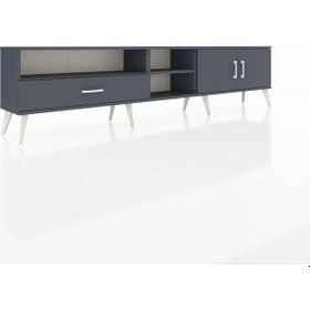 Resim Arges Tv Ünitesi 3 Raflı Tek Çekmeceli 2 Kapaklı 220x30x51 Antrasit-antrasit Antrasıt/antrasıt - Antrasıt 